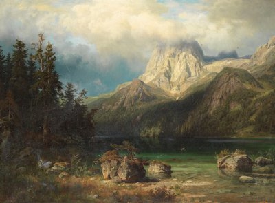 Mountain Landscape by August Wilhelm Leu